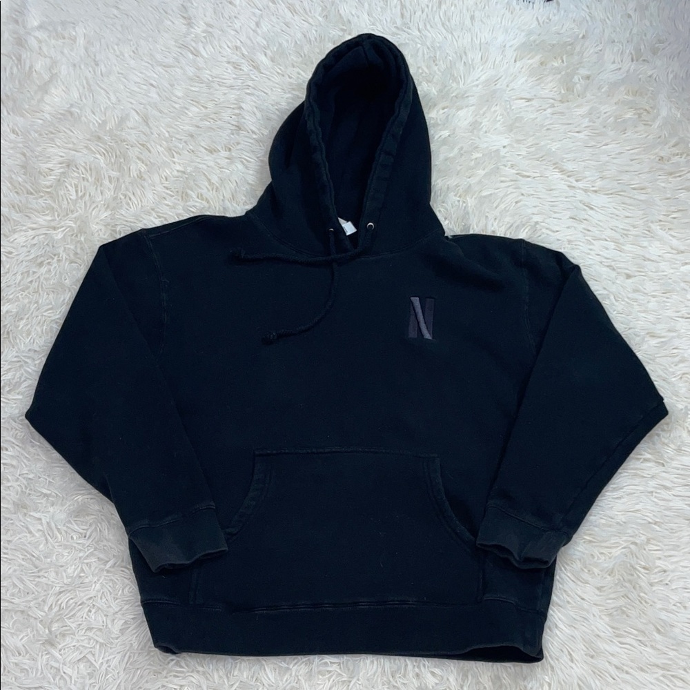 Independent Trading Company Heavy Black Hoodie for Men Size M